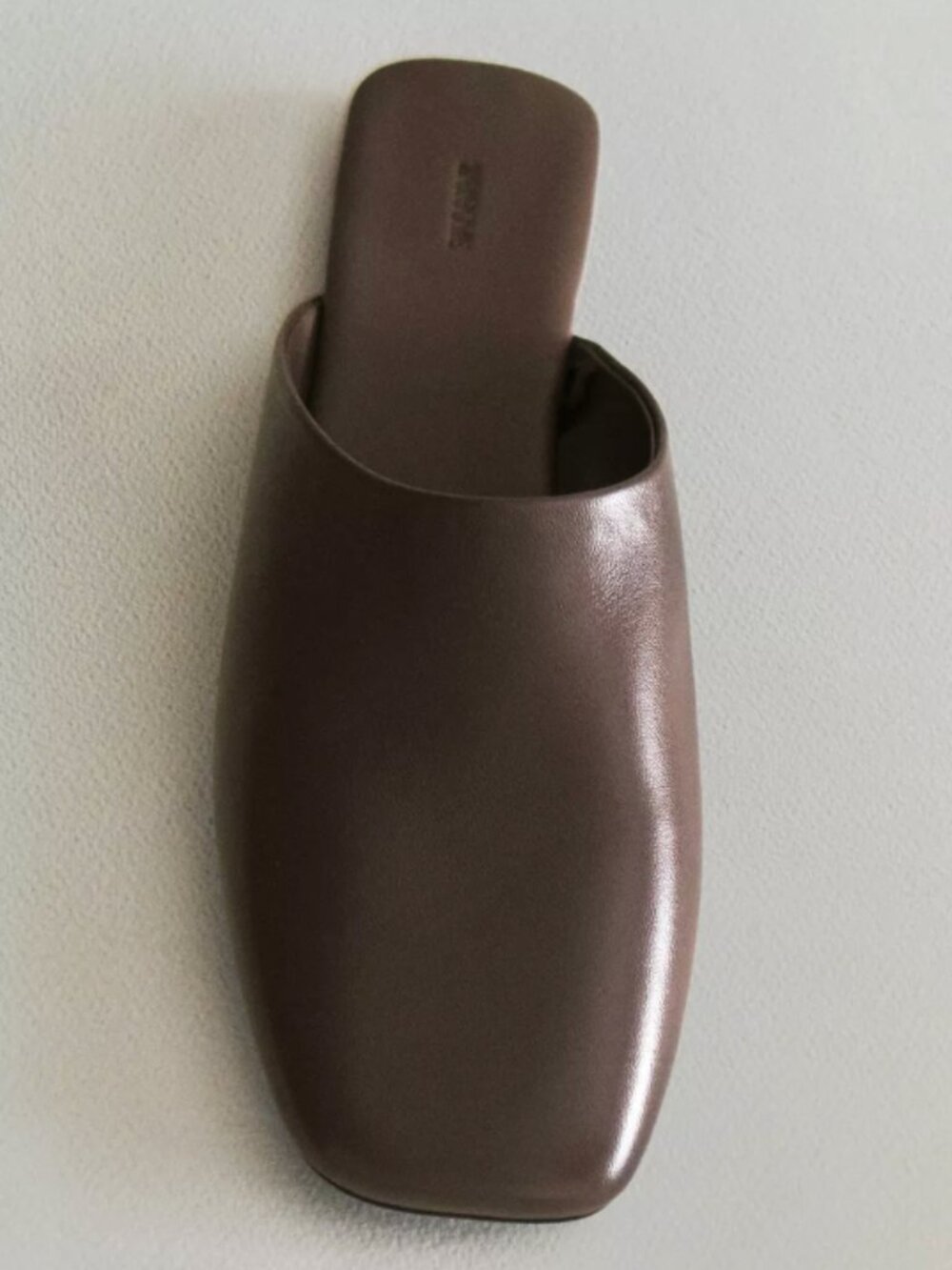 LEATHER MULE WITH SQUARE TOE - 37